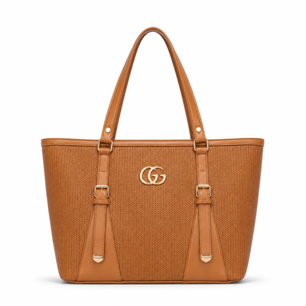 Legend Classic Designer Tote Bag - Tan Brown