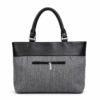 Legend Classic Black Tote Bag Back View with Secure Zip Pocket