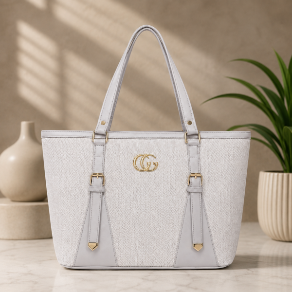 Legend Classic Designer Tote Bag - White